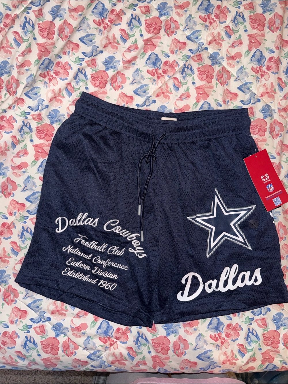 NFL Dallas Cowboys Navy Athletic Shorts with Star Logo